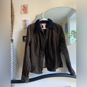 Y2K cheetah print jacket